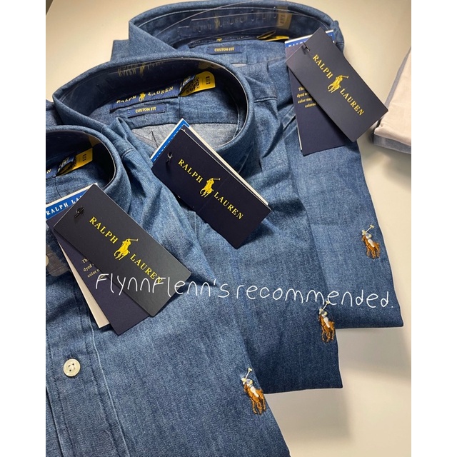 PREORDER NEW IN • Ralph Lauren denim shirt (custom/classic fit men’s size)**สินค้าแท้100%