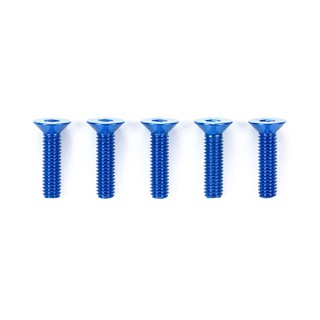 TAMIYA 53774 3x12mm COUNTERSUNK HEX HEAD ALUMINUM SCREWS / BLUE (5PCS.)