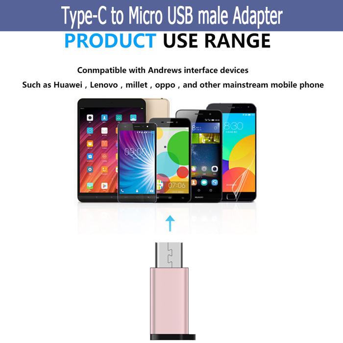 อะแดปเตอร์ Micro USB Male Port to Type C Female