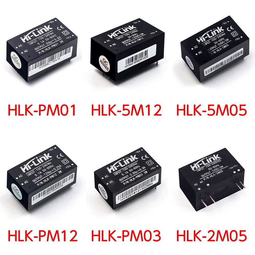 โมดูลพาวเวอร์ซัพพลาย HI-Link HLK-PM12 AC-DC 220V เป็น 12V HLK-PM01 03 12 HLK-5M05 12 HLK-2M05 AC-DC 