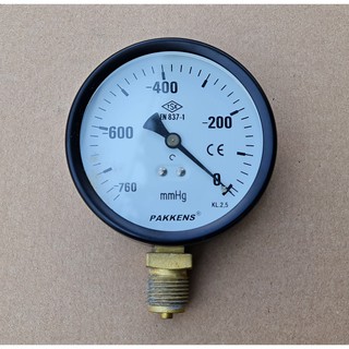 เกจวัดสูญญากาศ Vacuum Gauge  เกจลมดูด เกจปั๊มลมเครื่องรีดนม เกจแรงดันลบ ขนาด 4 นิ้ว