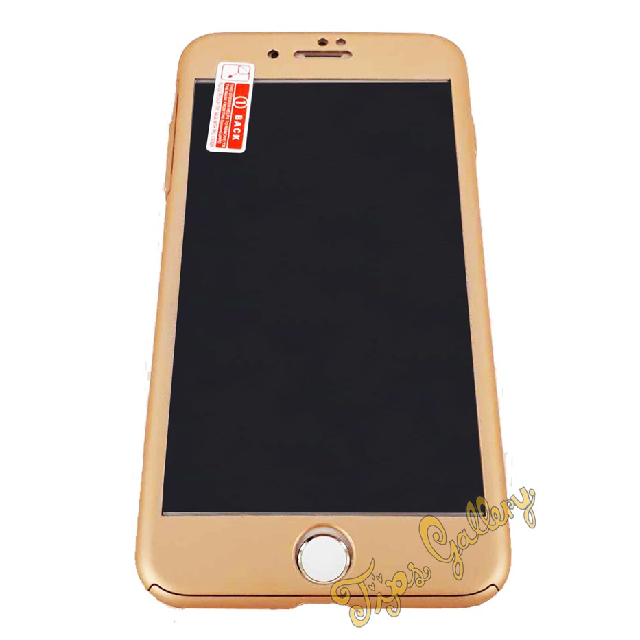Tips Gallery เคสมือถือ Apple iPhone 7PLUS สีทอง พร้อม กระจกนิรภัย สำหรับ รุ่น Slim Armour Full Protection (iconic gold)