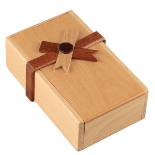 Puzzle Gift Case Box with Secret Compartments Wooden Money Box to Challenge