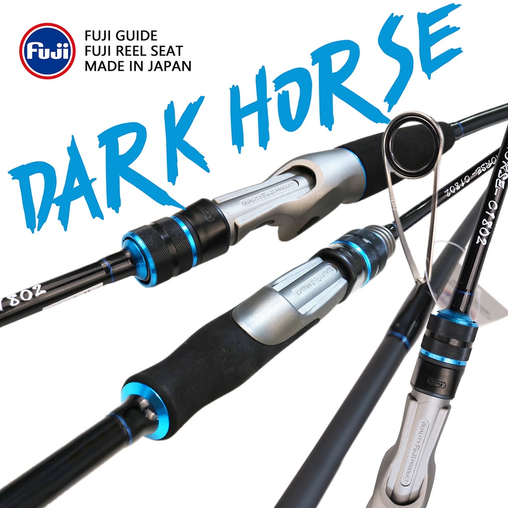 DARKHORSE FUJI Fishing Rod 1.8M/2.1M/2.4M กลาง 25LB Spinning Rod Baitcasting Rod Carbon Casting Rod 