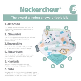 Cheeky Chompers ผ้ากันเปื้อนพร้อมแผ่นยางกัด Neckerchew (2m-2y)