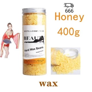 เม็ดแว็กซ์ร้อน กลิ่นน้ำผึ้ง 100g.400g.1000g.แว๊กซ์กำจัดขนถอนถึงรากขน เม็ดแว็กซ์ Wax สำหรับกำจัดขน Honey Hard wax Bean