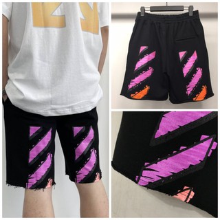 OFF WHITE purple orange graffiti shorts casual pants