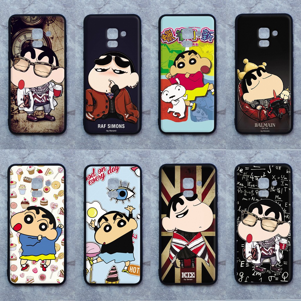 เคส Samsung A8 (2018) / A5 (2018) ใช้เคสเดียวกัน ลายชินจัง ขอบนิ่มหลังแข็ง เคสมือถือ เคสโทรศัพท์ Case