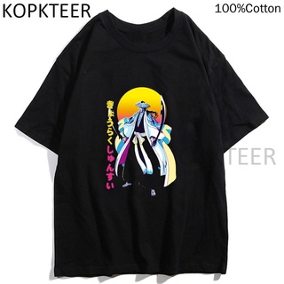 เสื้อยืดผู้ Bleach Anime T-Shirts Men Shunsui Kyoraku Kisuke Urahara Toshiro Hitsugaya Manga Print Short Sleeve Tops Tee