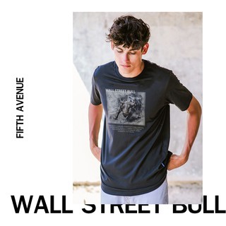 เสื้อยืดขายดี5thave เสื้อยืดแขนสั้น รุ่น SP Wall street bullS-3XL