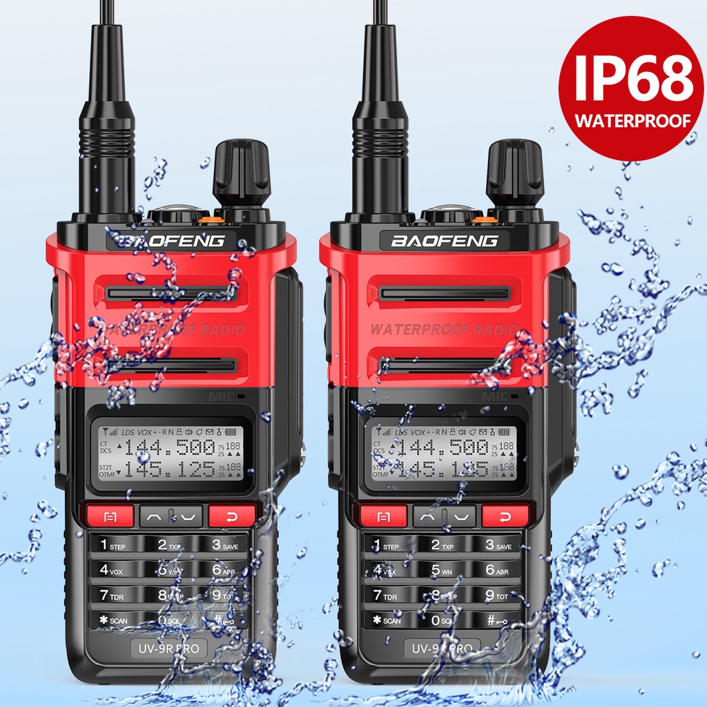 2PCS Original Baofeng IP68 Waterproof UV 9R PRO Walkie Talkies Portable ...