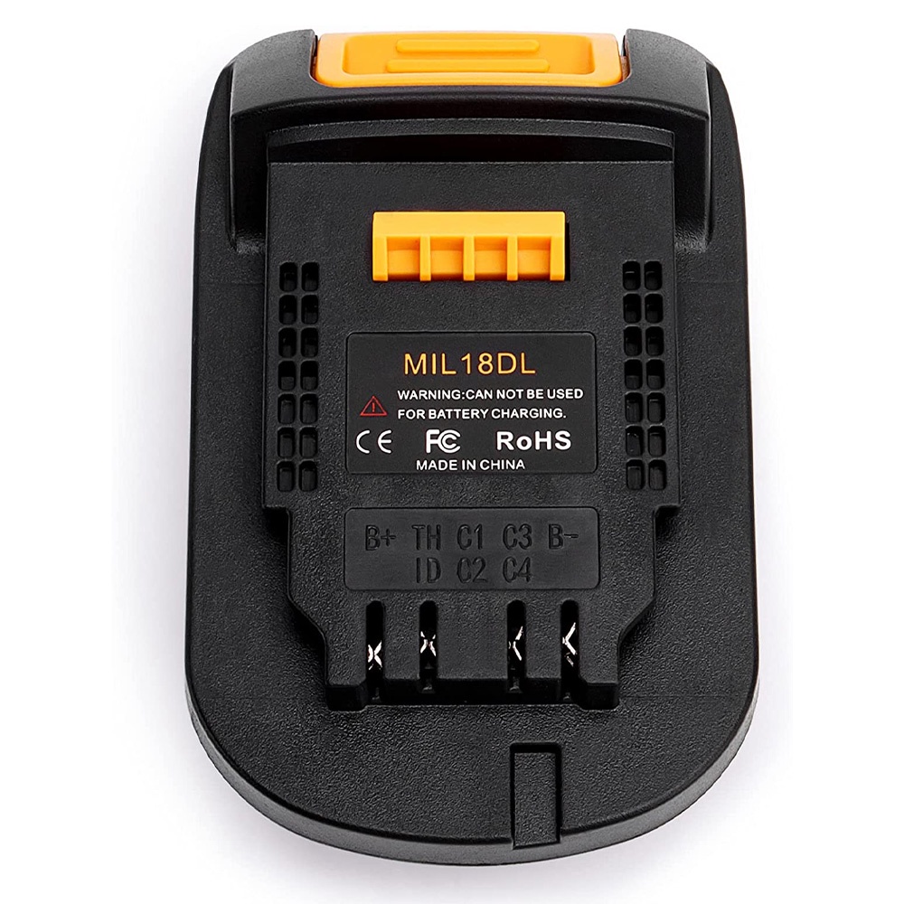MIL18DL อะแดปเตอร์แบตเตอรี่สําหรับ Milwaukee M18 18V แบตเตอรี่ Li-ion แปลงสําหรับ Dewalt 18V 20V Li-ion แบตเตอรี่เครื่องมือ