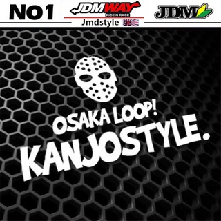 สติกเกอร์ไวนิล ลาย Kanjozoku OSAKA JDM สไตล์ญี่ปุ่น สําหรับติดตกแต่งรถยนต์ รถจักรยานยนต์