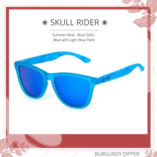 แว่นกันแดด Skull Rider รุ่น Summer Beat : Blue GOA : Blue with Light Blue Palm