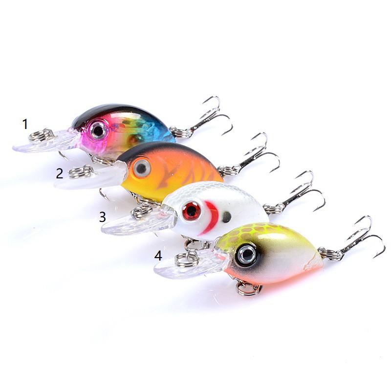 1Pcs Floating Crankbait Fishing Lure เหยื่อตกปลาปลอมขนาด 5.2ซม 3.8กรัม ตกปลา อุปกรณ์ตกปลา