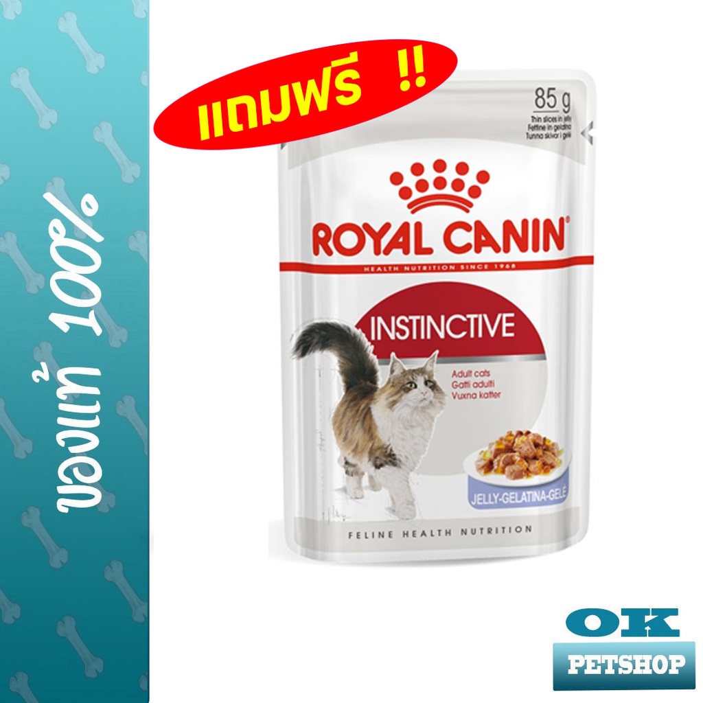 (ของแถม) Royal canin Instinctive jelly 85g อาหารเปียกสำหรับแมวโต