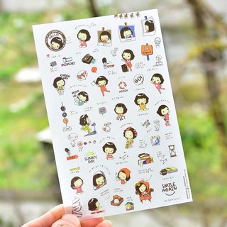 สติ๊กเกอร์ใส สติ๊กเกอร์เกาหลี sticker มีหลายลายให้เลือก เซ็ทละ 20 บาท