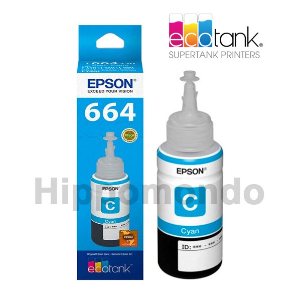 หมึกแท้ Epson รุ่น T664200 สีฟ้า (Cyan) ขนาด 70ml