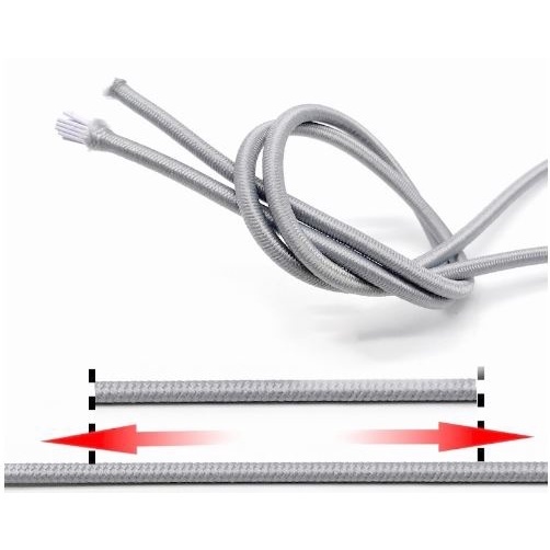 เชือกรองเท้าแบบไม่ต้องผูก(1คู่) เชือกยืดกลมหัวแคปซูล เชือกผูกรองเท้า พร้อมส่งจากไทย - รูปที่ 3