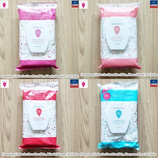 Summers Eve® Cleansing Cloths for Sensitive Skin 32 Cloths ซัมเมอร์อีฟ ทิชชู่เปียกเช็ดทำความสะอาดจุดซ่อนเร้น