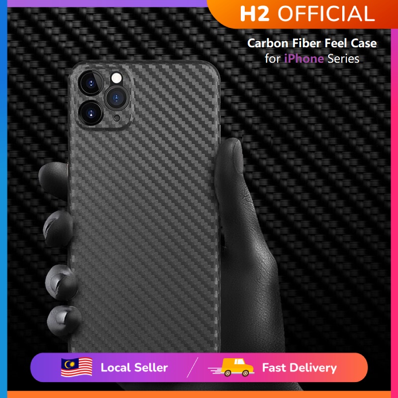 H2 คาร์บอนไฟเบอร์ Ultra Slim สําหรับ iPhone 15 14 13 12 11 Pro Max / iPhone 7 8 Plus X XR XS Max