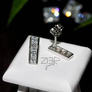 ต่างหูเงินแท้ 925 ประดับพลอยCZ Earring Silver 925 With Cubic Zirconia-(E27170119)