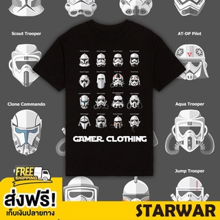 เสื้อยืดผ้าฝ้ายพิมพ์ลายแฟชั่น STARWARS 01 TSHIRT BLACK