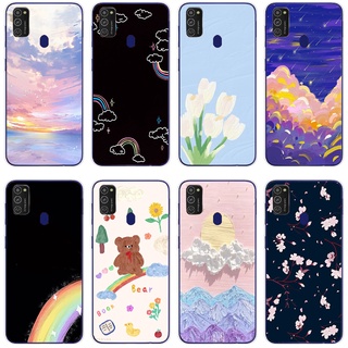 เคสโทรศัพท์ซิลิโคน TPU แบบนิ่ม ลายภาพวาดสีน้ํา สําหรับ Samsung Galaxy m11 m21 m31 m31s m20 core