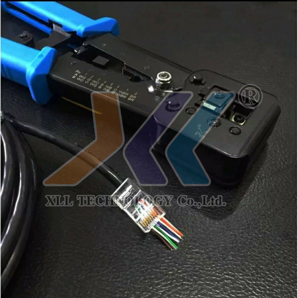 หัว lan CAT6 RJ45 หัวทะลุ (Pass Through) ถุง 100 ชิ้น สำหรับเข้าหัวสายแลน - รูปที่ 4