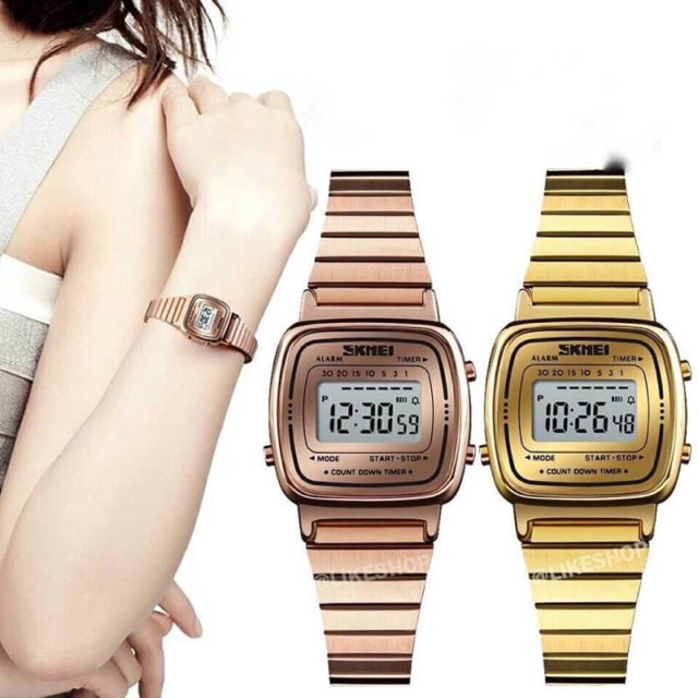 นาฬิกาข้อมือผู้หญิง นาฬิกาแบรนด์เนม นาฬิกาคู่ [11SHOPFASHLO ลด100.-]นาฬิกา SKMEI ของแท้ 💯% รุ่น 1252 แถมกล่อง มีเก็บเงิ