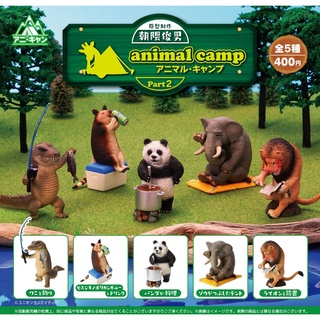 (เพิ่มจระเข้พร้อมส่ง) Gachapon กาชาปองสัตว์ตั้งแคมป์ Animal Camp Vol.2 โมเดลสัตว์