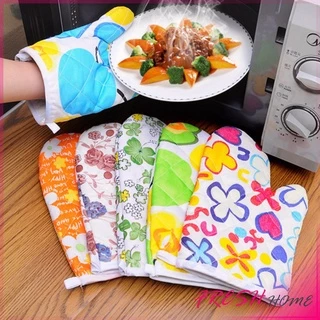 ถุงมือกันความร้อน ถุงมือไมโครเวฟ จัดเก็บสะดวก จัดส่งคละลาย Cooking gloves