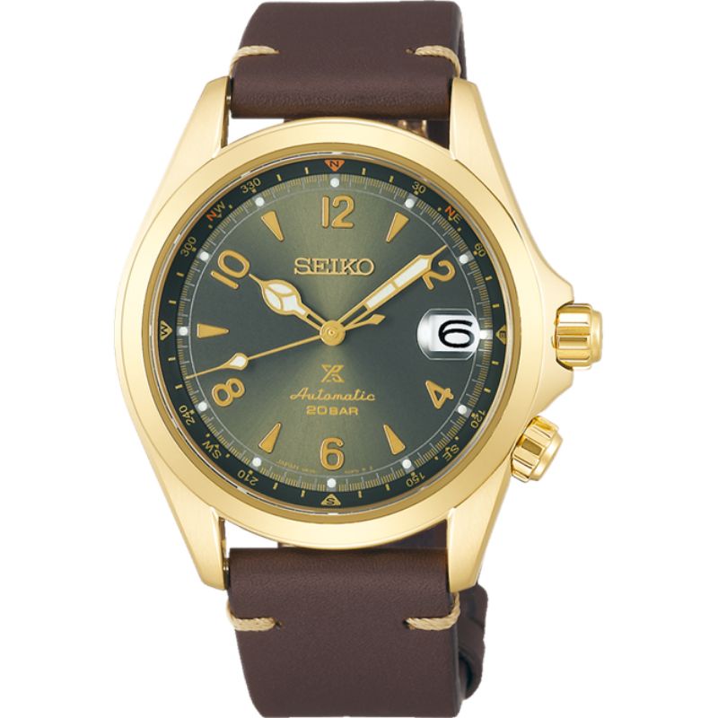 (แถมกล่องพกพา) นาฬิกาข้อมือ Seiko Prospex Alpinist Green SPB210J1