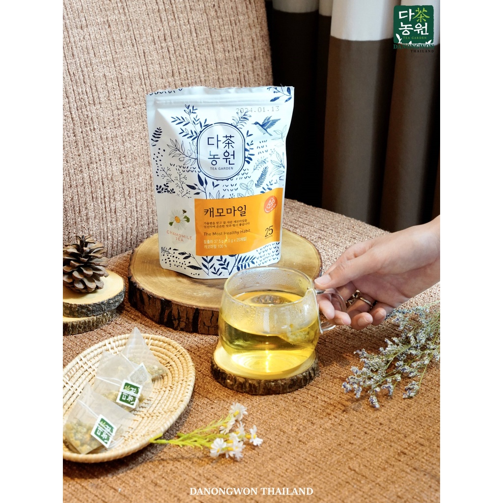 [25 T] ชาคาโมมายล์ ดานังวอน Danongwon Chamomile Tea ชากลิ่นคาโมมายล์เกรดพรีเมียม เกาหลี ไม่มีคาเฟอีน ไม่มีน้ำตาล ราคา ถูกที่สุด ดีลบีเคเค แกลเลอรีภาพที่ 3