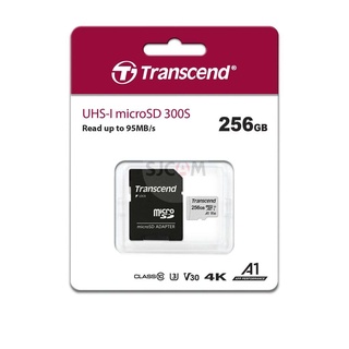 Transcend MicroSD Card 256GB : รับประกัน 5 ปี - มีใบกำกับภาษี-TS256GUSD300S-A