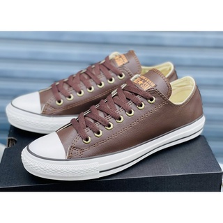 พร้อมส่ง ไม่ต้องรอพรีออเดอร์ รองเท้าผ้าใบหุ้มส้น แบบหนัง Collection​ โลโก้ใหม่ Converse Chuck Taylor All Star Leather