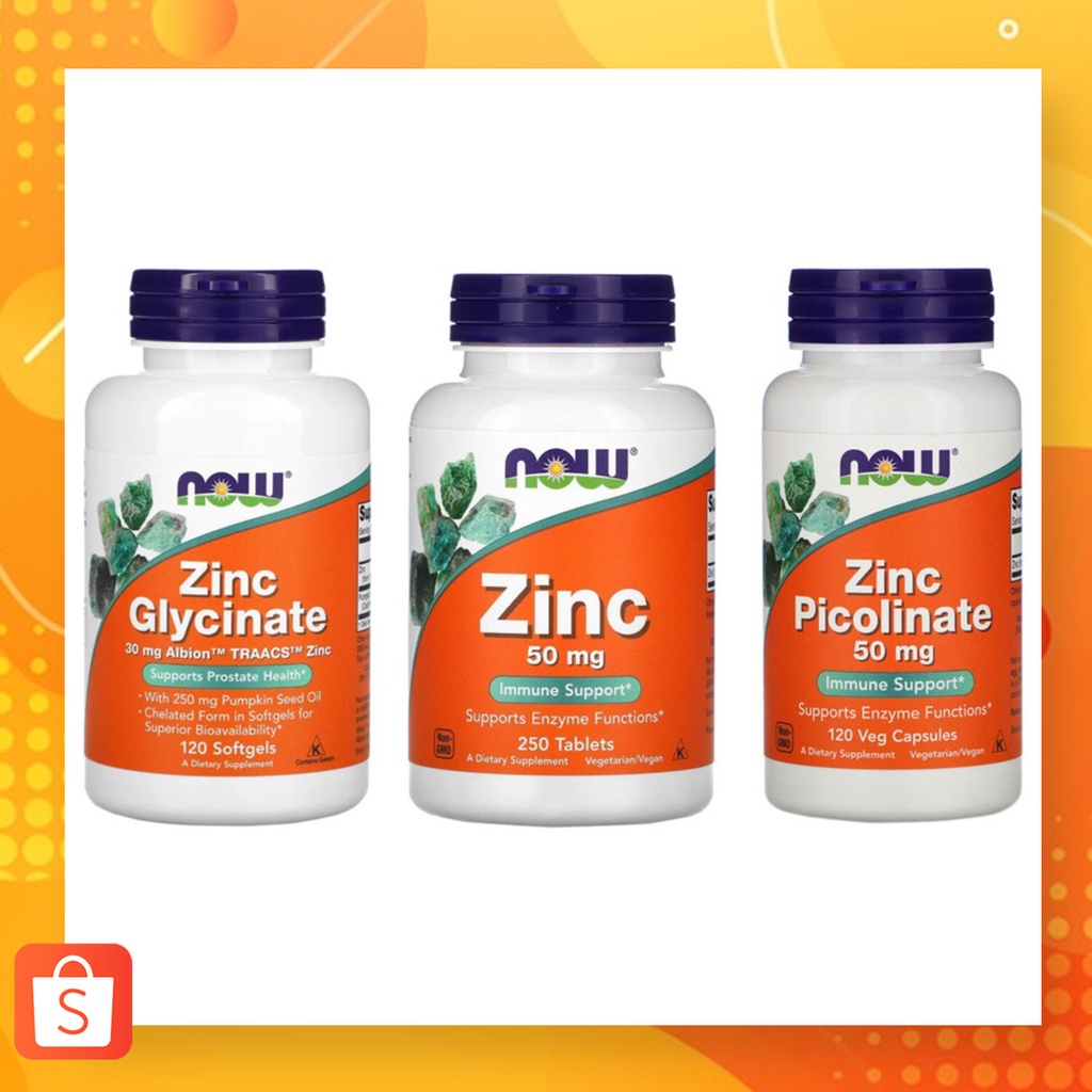 ซิงค์ ( Zinc, Zinc Glycinate, Zinc Picolinate ) 120 250เม็ด Now