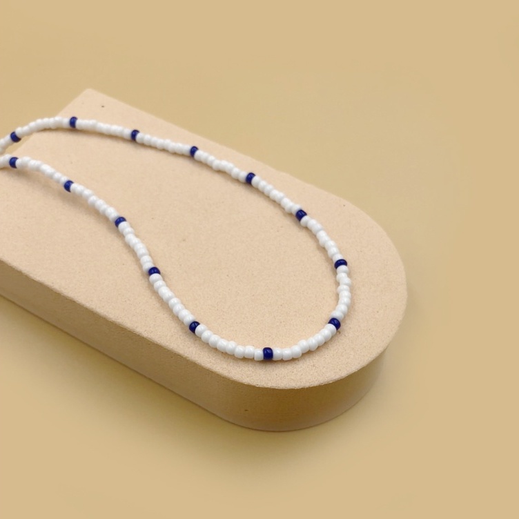 สร้อยคอ สร้อยคอลูกปัด โทนสีทะเล สไตล์เกาหลี ไอเทมไปทะเล สุดเก๋ - รูปที่ 5