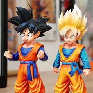 โมเดลฟิกเกอร์ PVC อนิเมะ Dragon Ball Trunks Statue Goku and Super Saiyan Son Goten ขนาด 18 ซม. สําหรับสะสม