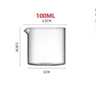 ถ้วยแก้วเอสเพรสโซ่ ด้ามจับไม้75ml ปากเดี่ยวพร้อมถ้วยวัดแก้วขนาด S.H.PLUS