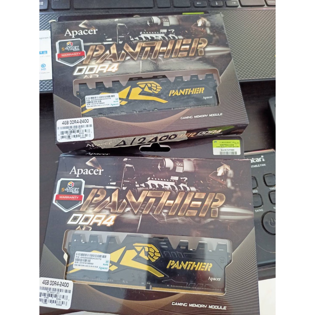 APACER PANTHER GOLDEN RAM DDR4 (2400) 4GB  ประกันศูนย์  JIB & STREK  LT