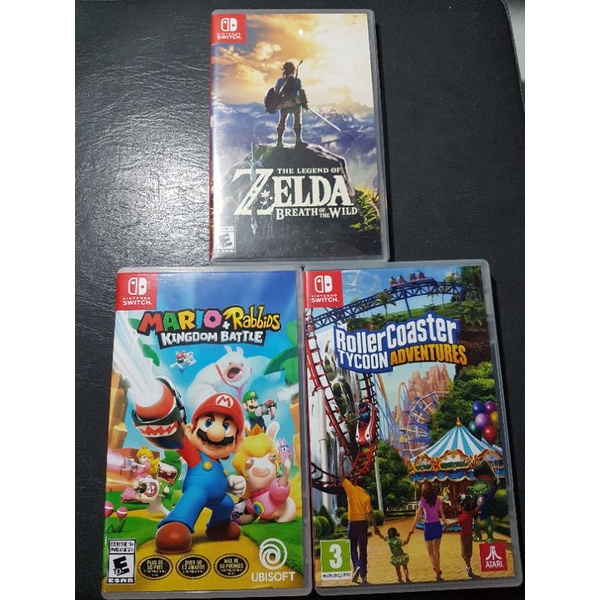 Nintendo Switch แผ่น มือสอง Zelda, Mario, RollerCoaster มีกล่อง ราคาแบ่งปัน