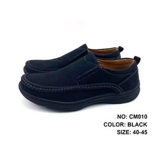 CSB รองเท้าลำลองผู้ชาย CM010 รองเท้าใส่ทำงานสำหรับผู้ชาย แบบสวมทำจากหนัง PU ด้าน