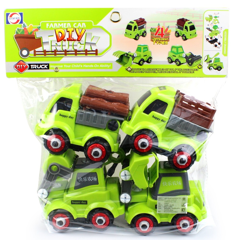 Telecorsa Farmer Car (d.i.y. truck) รถของเล่น  รุ่น Truck-drilling-farm-car-set-05h-Toy