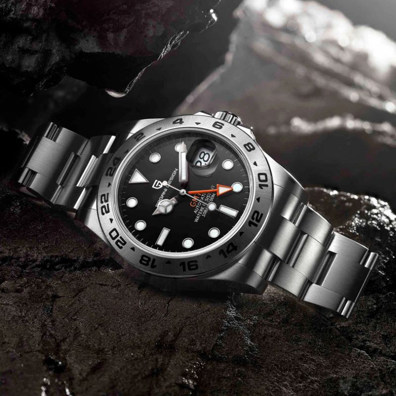 🇹🇭มีสต็อกในประเทศไทย🇹🇭 Pagani Design 1682 Automatic Mechanical GMT watch, Sapphire Glass, 100m waterproof