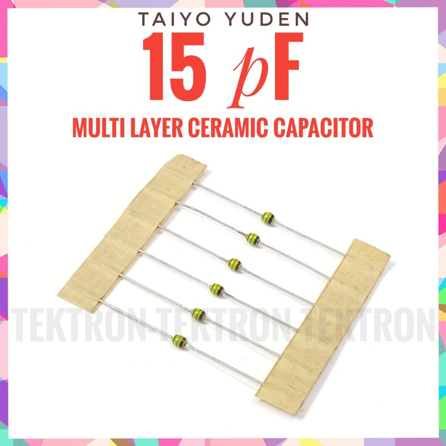 Taiyo Yuden 15pF 50V MLCC ตัวเก็บประจุเซรามิก 150 เซรามิก
