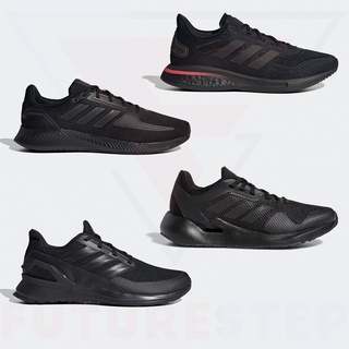 adidas รองเท้าวิ่งสีดำล้วน