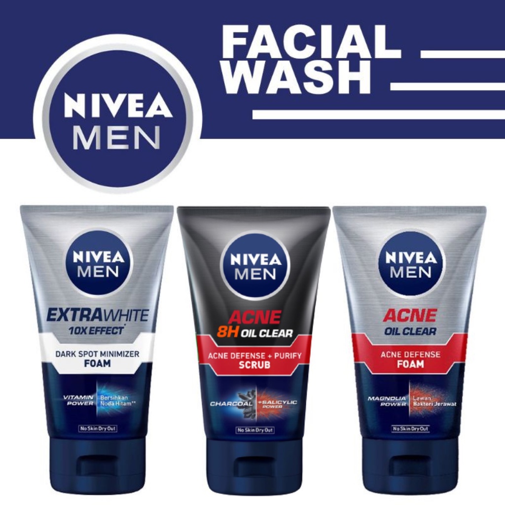 Nivea MEN & WOMEN FACE WASH FACIAL WHIP MUD FOAM / FOAMING CLEANSER / SCRUB 100ml