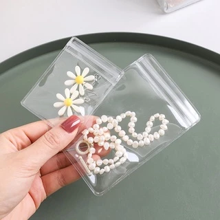 💗พร้อมส่ง💗(G4)ถุงซิป PVC ถุงซิปใส ซองพลาสติก ใส่เครื่องประดับ 50 ใบ