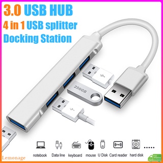 【พร้อมส่ง】ฮับอะแดปเตอร์แปลง Usb 3.0 OTG 4 พอร์ต 4 in 1 แบบบางพิเศษ